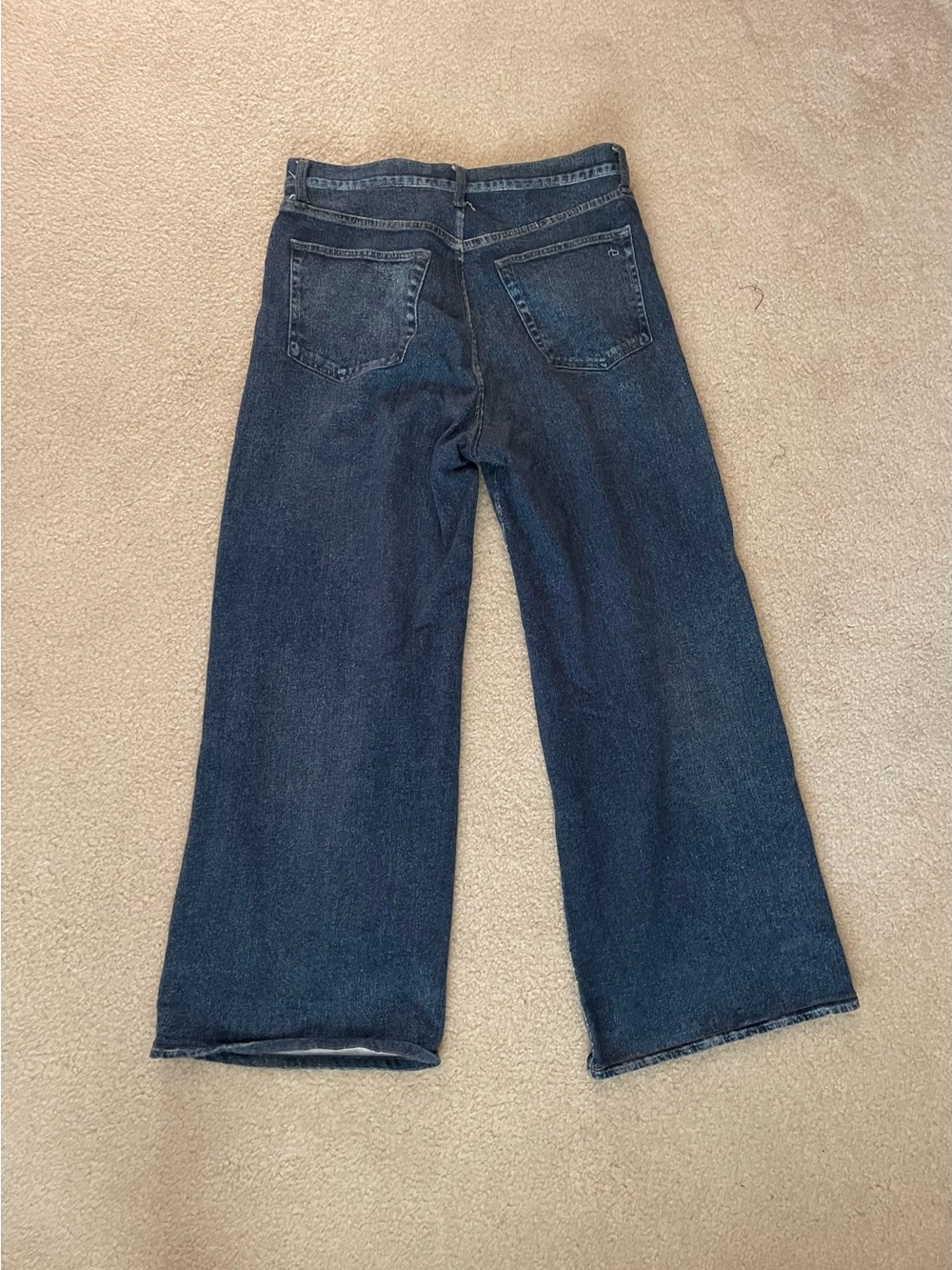 Rag & Bone Miramar Sofie Wide-Leg High-Rise Terry Sweatpant Jeans - SZ 27 - Picture 5 of 8